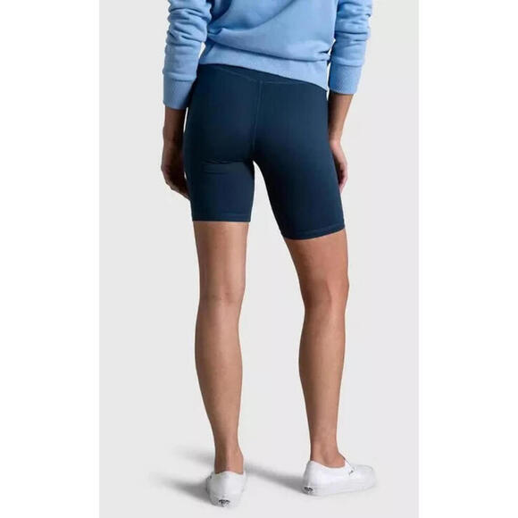 New Ideology Women's Essentials Navy Blue Biker Shorts, Size: Small - Picture 2 of 3